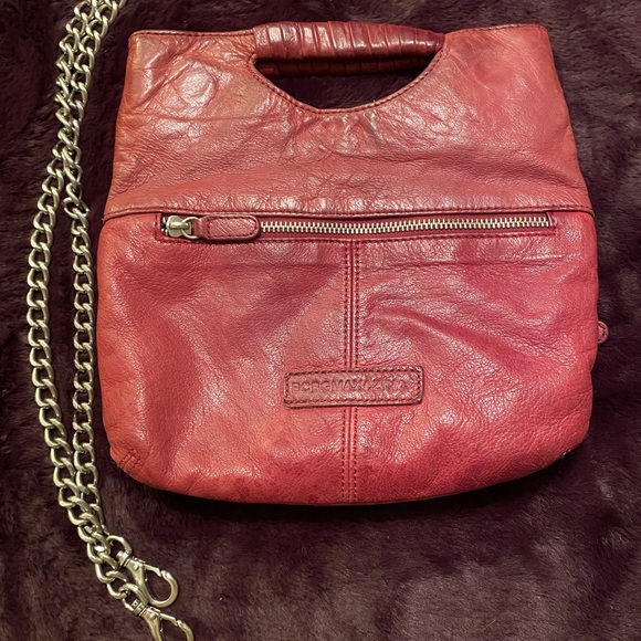 BCBGmaxazria 100% Leather Clutch with chain strap - Picture 5 of 16